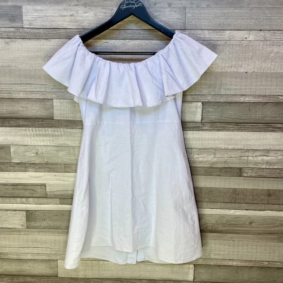 Zara Trafaluc világoskék fodros nyári ruha S