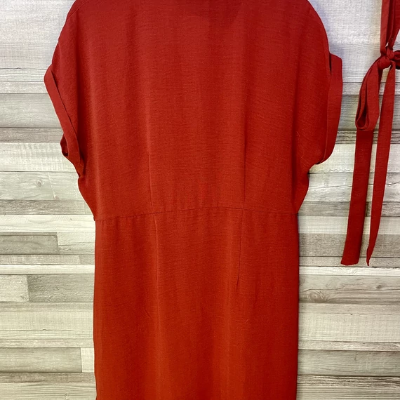 Bodyflirt téglaszínű zsebes női ruha 44