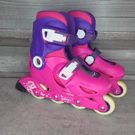 Oxelo pink-lila egysoros lány görkorcsolya, 30-32