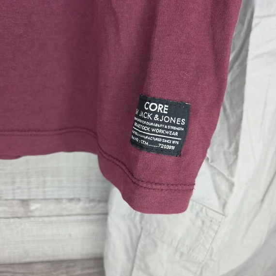 Jack&Jones bordó női póló és FB Sister oldalzsebes nadrág szett, S-M
