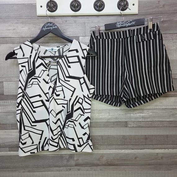 New Look női trikó és Tally Weijl csíkos női short szett, S-M