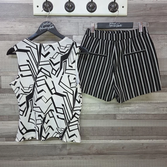 New Look női trikó és Tally Weijl csíkos női short szett, S-M