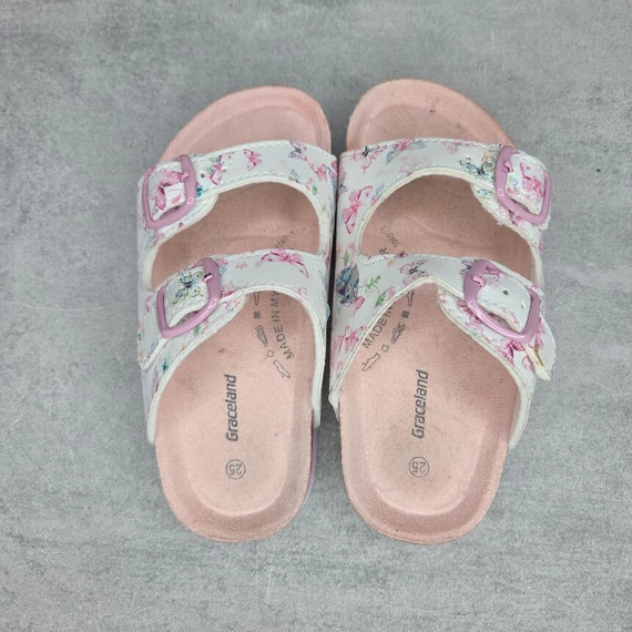 Graceland pillangó mintás kislány papucs, 25