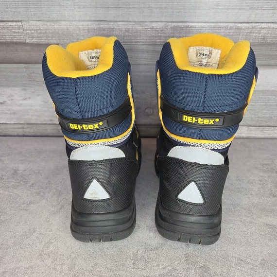 DEI-tex sötétkék-sárga téli gyerek bakancs, 30