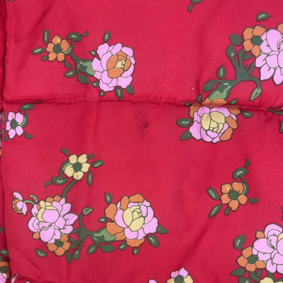 H&M piros virágos meleg kabát 116