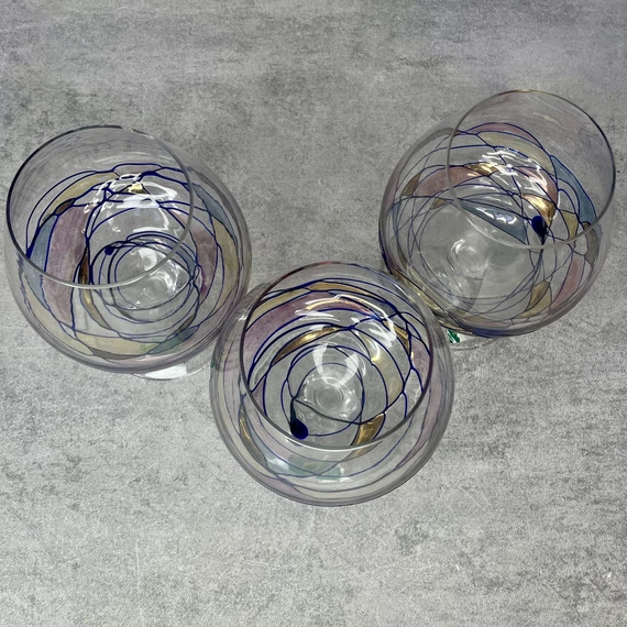 Takács Üvegtechnika Parádsasvár kézzel készített borospohár szett