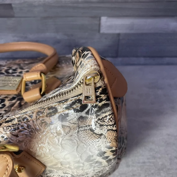 Hermes Paris rózsamintás barna kézitáska