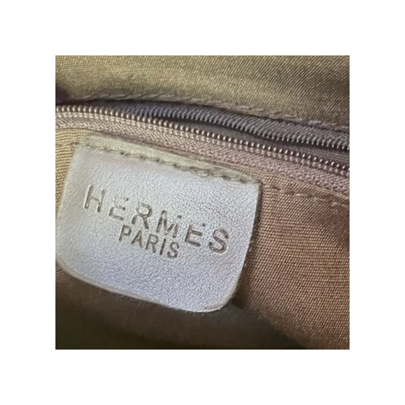 Hermes Paris rózsamintás barna kézitáska