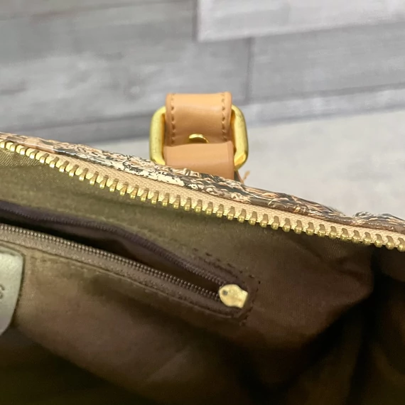 Hermes Paris rózsamintás barna kézitáska