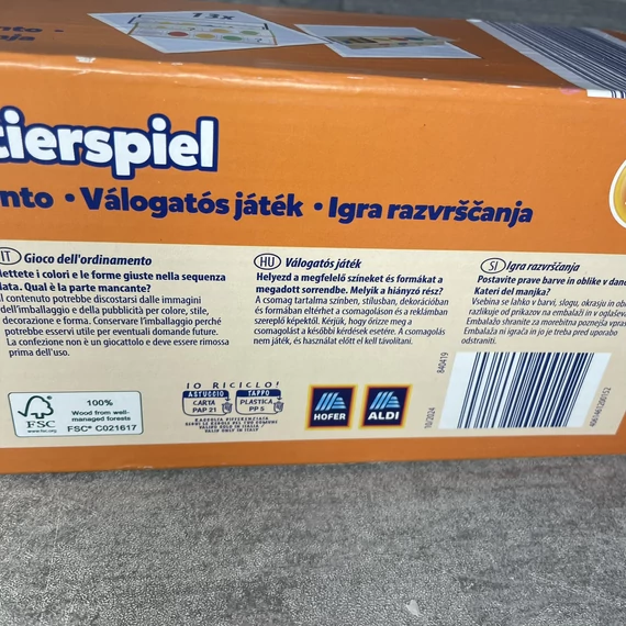 Toy Lino Sortierspiel fa ügyességi gyerekjáték