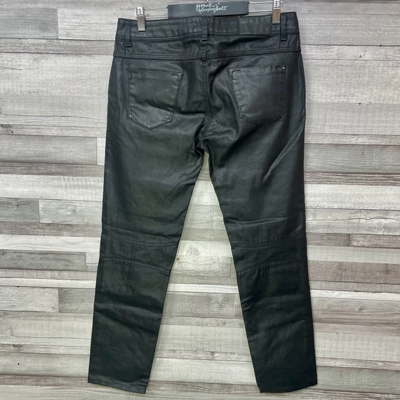 Zara Woman fekete bőrhatású nadrág 38