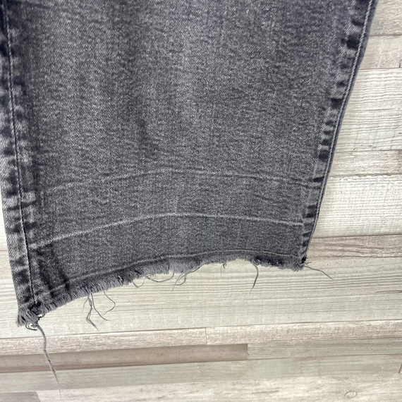 H&M Culotte High Waist sötétszürke vagány farmernadrág 38