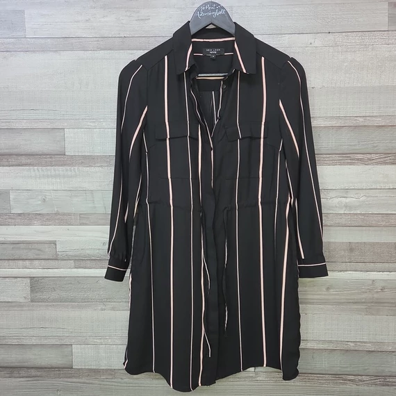 New Look fekete-púder csíkos női ingblúz, S