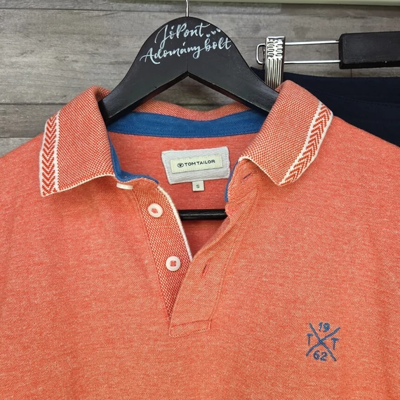 Tom Tailor galléros ingblúz és Decathlon sötétkék női nadrág szett, S-M