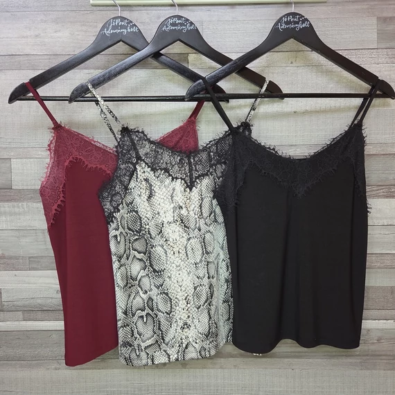 Amisu női spagettipántos trikó szett, XS-S