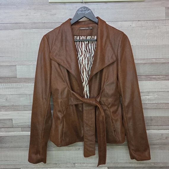 Tramontana barna velúr anyagú női blézer, XS