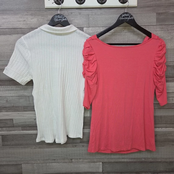 Orsay rövidujjú fehér és rózsaszín női felső szett, M