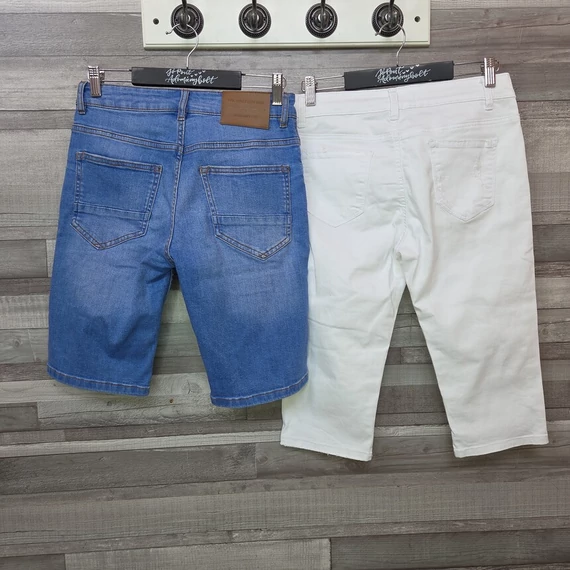 Denim Co., M. Sara Jeans női farmer térdnadrág szett, S