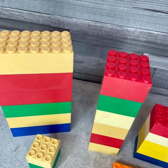 Retro műanyag építőkocka szett