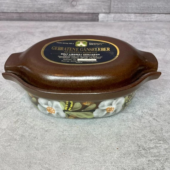 Gebratene Ganseleber sült libamájas kerámia sütőedény