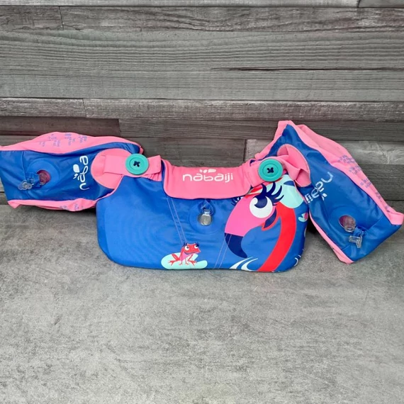 Decathlon Nabaiji kék-rózsaszín gyermek úszómellény/karúszó szett