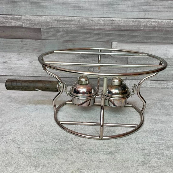 Retro olajgyertyás melegítő állvány