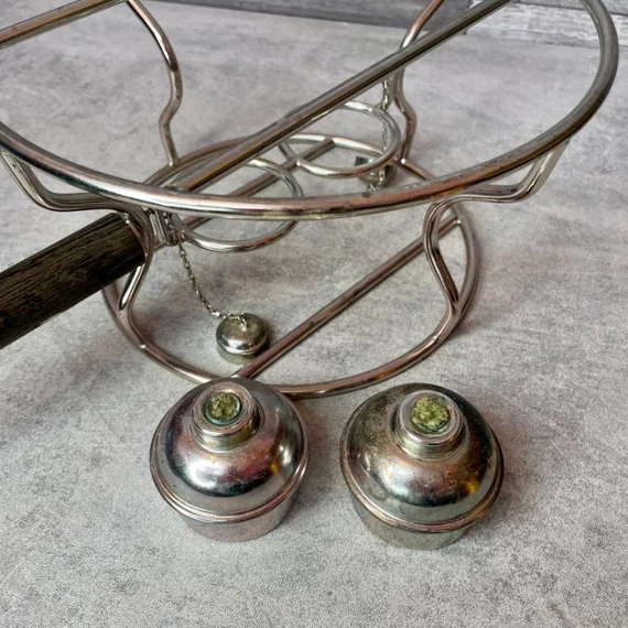 Retro olajgyertyás melegítő állvány