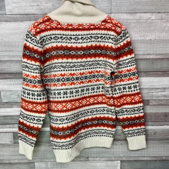 H&M L.O.G.G. bézs-narancs gyapjú férfi pulóver L