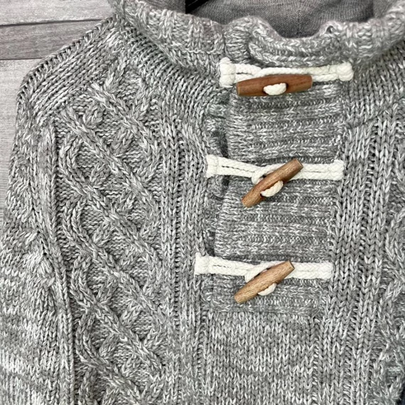 Angelo Litrico kék-szürke pulóver, Redwolf kötött pulóver szett L