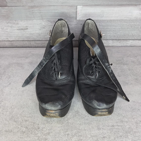 Halmor fekete bőr sztepptánc cipő, 38