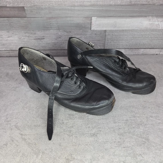 Halmor fekete bőr sztepptánc cipő, 38