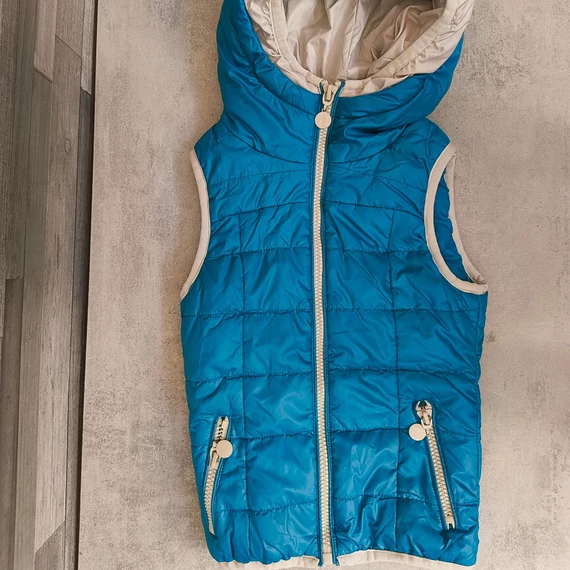 Nature fiú kapucnis pufi mellény kék 5-6 év