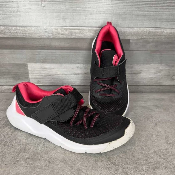 Decathlon fekete-pink tépőzáras lány szabadidőcipő 34