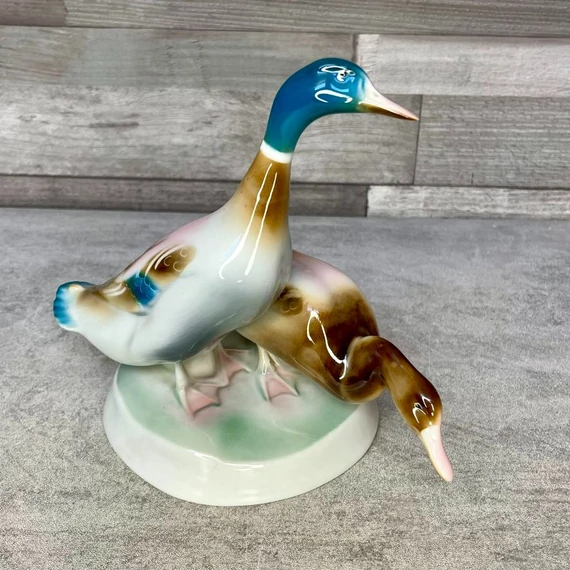 Zsolnay porcelán vadkacsa pár figura