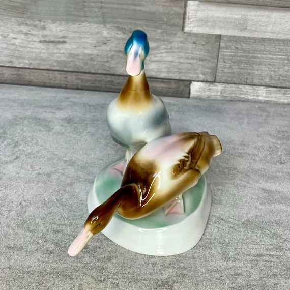 Zsolnay porcelán vadkacsa pár figura