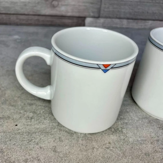 Eschenbach Porzellan Germany fehér mintás porcelán bögre szett