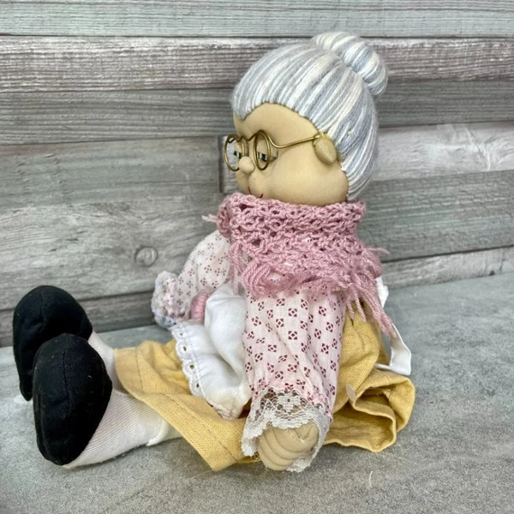 Kézműves Nagymama, baba, csiga figura szett