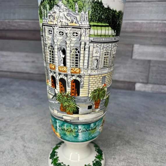 Kössinger 1991 Ceramarte Schloss Linderhof kerámia söröskorsó