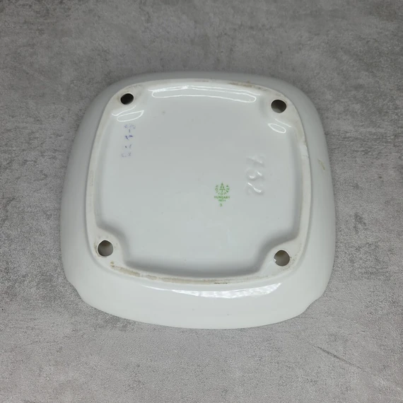 Hollóházi porcelán kalocsai mintás hamutál
