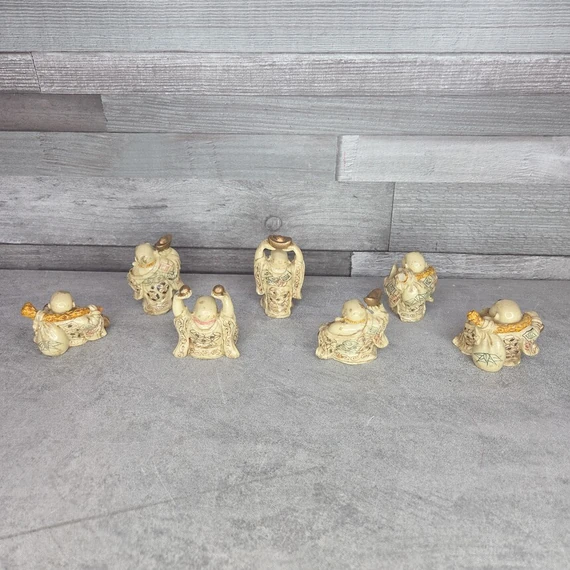Nevető Buddha kisméretű szobor szett