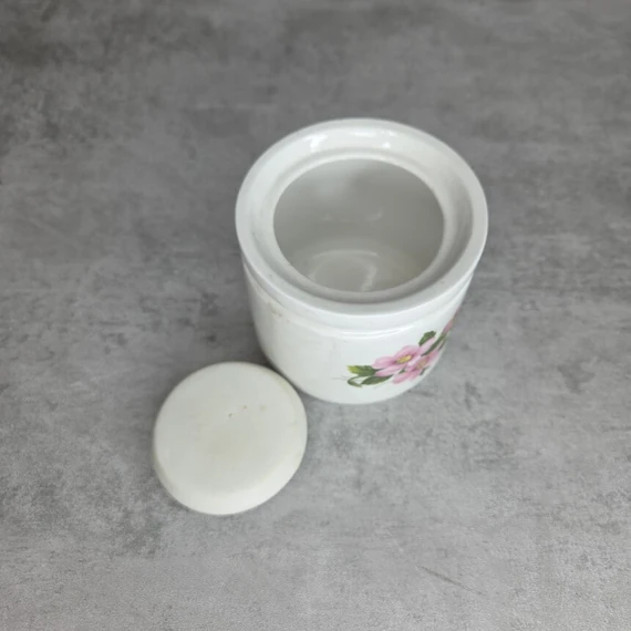 Aquincum porcelán virágmintás cukortartó