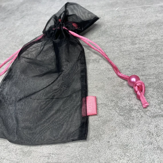 Astor fekete organza tasak