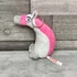 Pink plüss figura kulcstartó