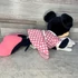 Vintage Minnie Mouse fekvő plüss egér figura