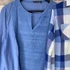 Kép 2/4 - Massimo Dutti kék vékony blúz, kockás ing L