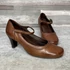 Kép 1/3 - Clarks bőr barna magassarkú cipő 5 (38-38,5)