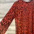 Kép 3/3 - Zara Woman piros-fekete állatmintás hosszú ruha M