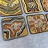 Kép 2/4 - Australian Aboriginal Art kenguru mintás poháralátét szett