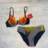 Kép 1/4 - Lisca Miami Beach fekete színes mintás, köves bikini 38/B