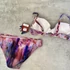 Kép 4/4 - Lisca Malibu pink-kék-lila virágmintás push-up bikini 38/B